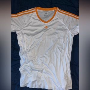 Adidas orange and white jersey shirt
